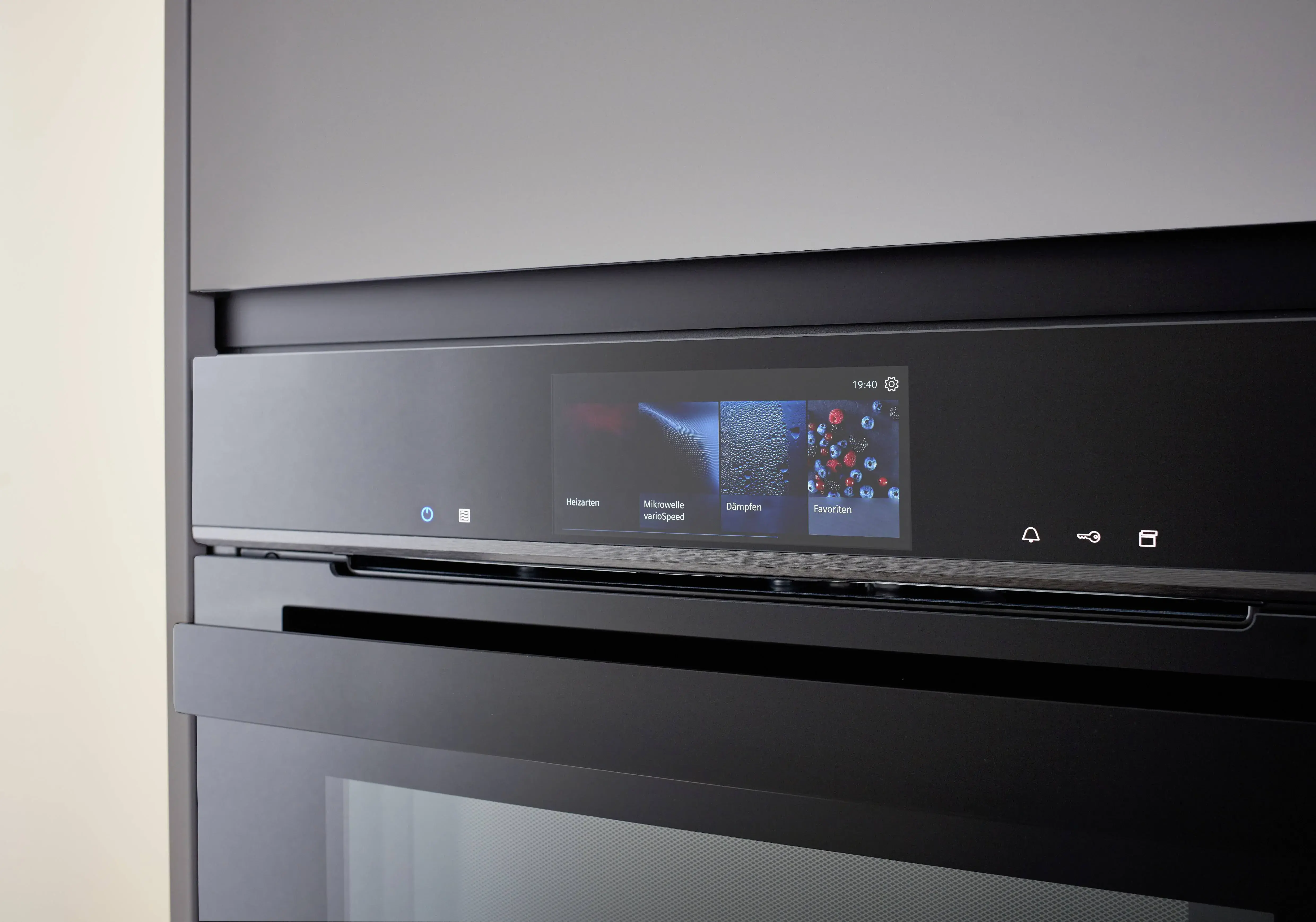 Nobilia Lichtgrau mit SIEMENS-Mikrowelle